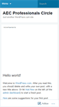 Mobile Screenshot of aecprofessionalscircle.wordpress.com