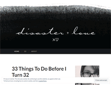 Tablet Screenshot of disasterandlove.wordpress.com