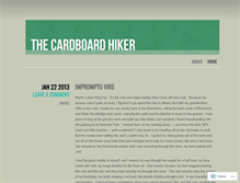 Tablet Screenshot of cardboardhiker.wordpress.com