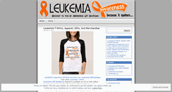 Desktop Screenshot of leukemiatshirtsandgifts.wordpress.com