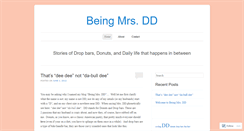 Desktop Screenshot of beingmrsdd.wordpress.com