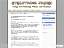 Tablet Screenshot of everythingitunes.wordpress.com