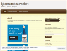 Tablet Screenshot of igbomanobservation.wordpress.com