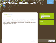 Tablet Screenshot of musicaltheatrecamp.wordpress.com