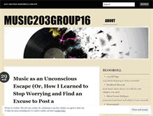 Tablet Screenshot of music203group16.wordpress.com
