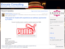 Tablet Screenshot of exousiaconsulting.wordpress.com
