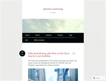 Tablet Screenshot of christinamarieking.wordpress.com