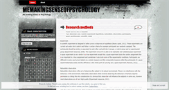 Desktop Screenshot of memakingsenseofpsychology.wordpress.com
