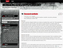 Tablet Screenshot of memakingsenseofpsychology.wordpress.com