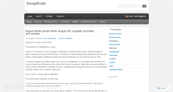 Desktop Screenshot of enoughempty.wordpress.com