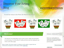 Tablet Screenshot of discoverfineacting.wordpress.com