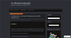 Desktop Screenshot of bioinformatiquillo.wordpress.com