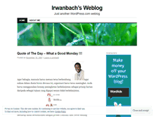 Tablet Screenshot of irwanbach.wordpress.com