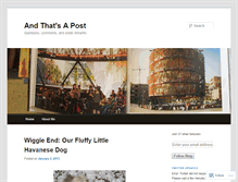 Tablet Screenshot of andthatsapost.wordpress.com