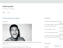 Tablet Screenshot of keithroysdon.wordpress.com