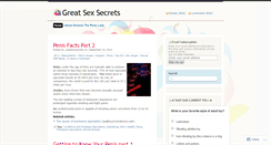 Desktop Screenshot of greatsexsecrets.wordpress.com
