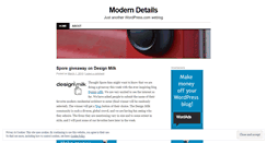 Desktop Screenshot of moderndetails.wordpress.com