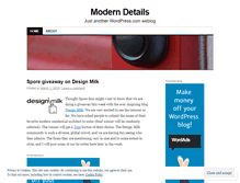 Tablet Screenshot of moderndetails.wordpress.com