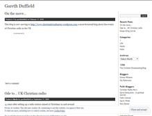 Tablet Screenshot of garethduffield.wordpress.com