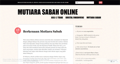 Desktop Screenshot of mutiarasabahonline.wordpress.com