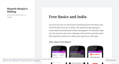 Desktop Screenshot of mayankbangia.wordpress.com