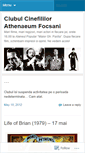 Mobile Screenshot of clubulcinefililorfocsani.wordpress.com