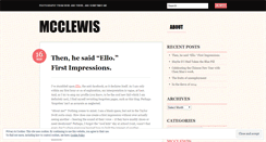 Desktop Screenshot of mcclewis.wordpress.com