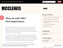 Tablet Screenshot of mcclewis.wordpress.com