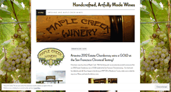 Desktop Screenshot of maplecreekwine.wordpress.com