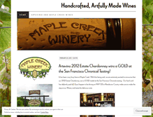 Tablet Screenshot of maplecreekwine.wordpress.com