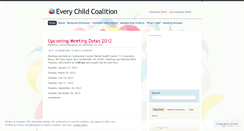 Desktop Screenshot of everychildcoalition.wordpress.com