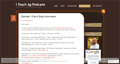 Desktop Screenshot of iteachagpodcasts.wordpress.com