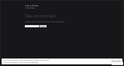 Desktop Screenshot of evilordivine.wordpress.com