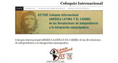 Desktop Screenshot of coloquiocheguevara.wordpress.com