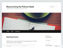 Tablet Screenshot of fixinglouisiana.wordpress.com