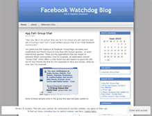 Tablet Screenshot of facebookwatchdog.wordpress.com
