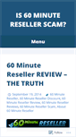 Mobile Screenshot of 60minutereseller.wordpress.com