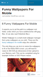 Mobile Screenshot of funnywallpapersformobile.wordpress.com