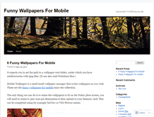 Tablet Screenshot of funnywallpapersformobile.wordpress.com