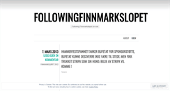 Desktop Screenshot of followingfinnmarkslopet.wordpress.com