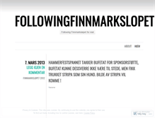 Tablet Screenshot of followingfinnmarkslopet.wordpress.com