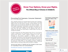 Tablet Screenshot of choicesinchildbirth.wordpress.com