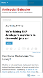 Mobile Screenshot of antisocialbehaviorblog.wordpress.com