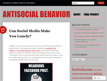 Tablet Screenshot of antisocialbehaviorblog.wordpress.com