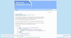 Desktop Screenshot of mabdelghani.wordpress.com