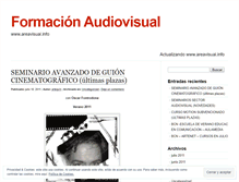 Tablet Screenshot of formacionaudiovisual.wordpress.com