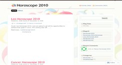 Desktop Screenshot of 2010horoscope.wordpress.com