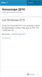 Mobile Screenshot of 2010horoscope.wordpress.com
