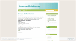 Desktop Screenshot of lowongankompas.wordpress.com