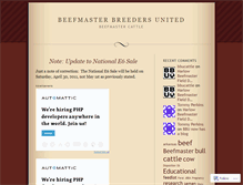 Tablet Screenshot of bbucattle.wordpress.com